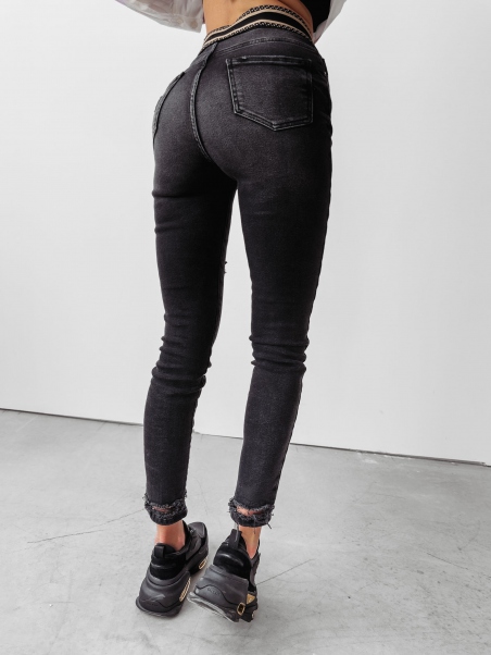 Spodnie jeansowe high waist...