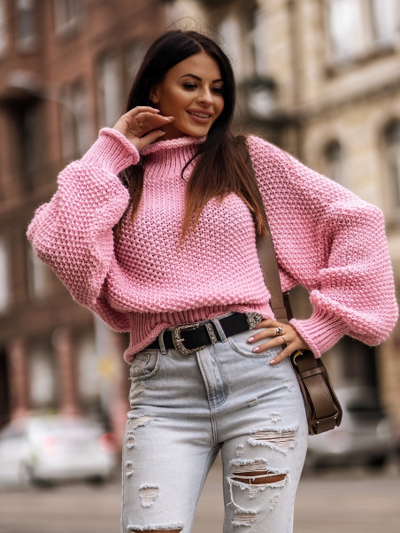 Sweter elegancki Dolly różowy