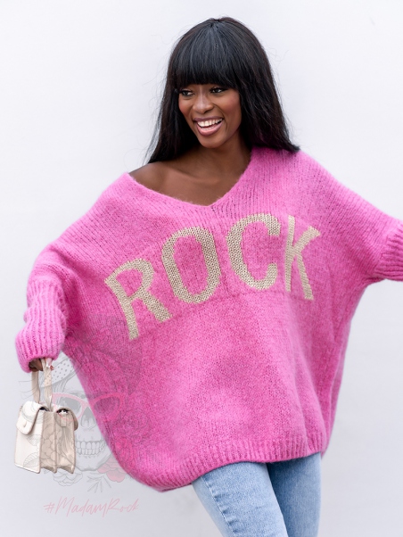 Sweter oversize MyRock różowy