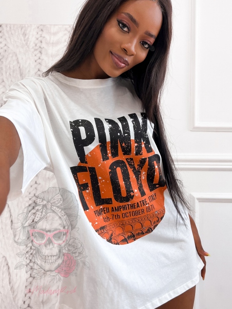 T-shirt oversize Floyd biały