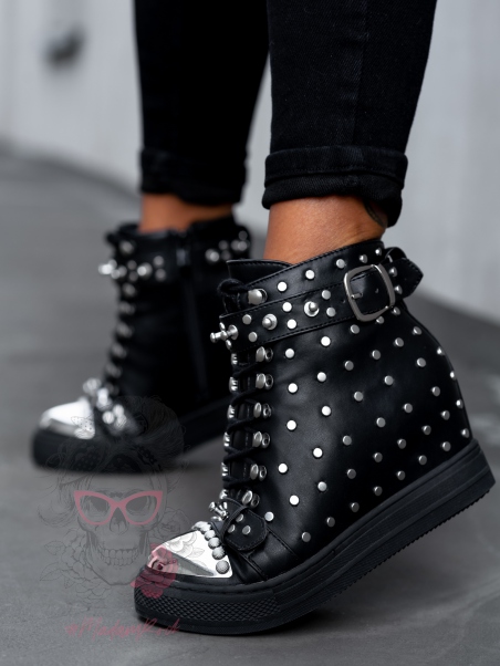 Sneakersy Rock Queen czarne