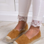 Espadryle na platformie Tiamo karmelowe-OUTLET