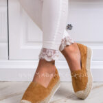 Espadryle na platformie Tiamo karmelowe-OUTLET
