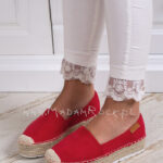 Espadryle na platformie Tiamo czerwone