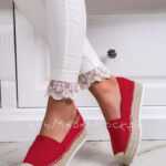 Espadryle na platformie Tiamo czerwone