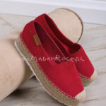 Espadryle na platformie Tiamo czerwone