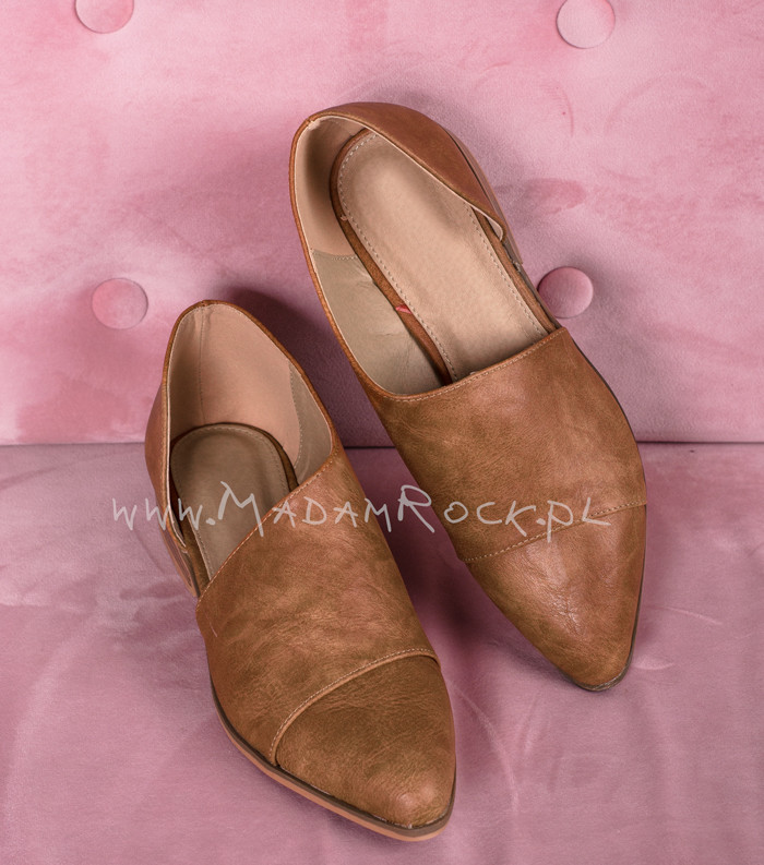 Półbuty Madam Elis karmelowe