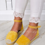 Espadryle na platformie Madam Leros żółte