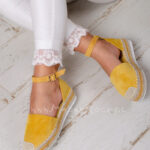 Espadryle na platformie Madam Leros żółte