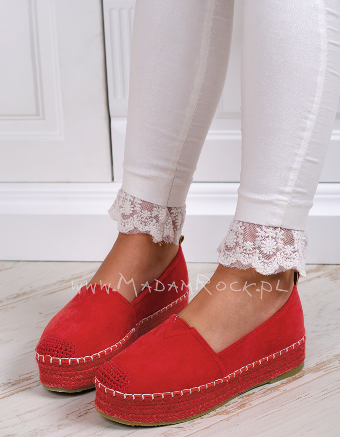 Espadryle na platformie Lady Malawi czerwone Espadryle na platformie Lady Malawi czerwone