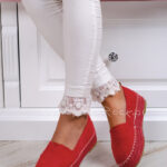 Espadryle na platformie Lady Malawi czerwone