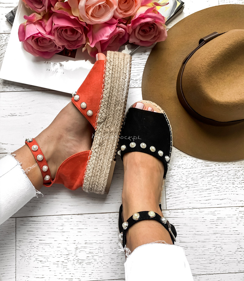 Espadryle na platformie Madam Kamelia pomarańczowe Espadryle na platformie Madam Kamelia pomarańczowe