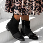 Botki skórzane Madam Senzillo czarne