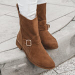 Botki zamszowe Lady Manzana karmelowe