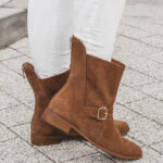 Botki zamszowe Lady Manzana karmelowe