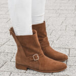 Botki zamszowe Lady Manzana karmelowe