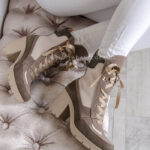 Botki skórzane Lady Dessert khaki