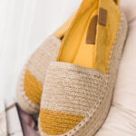 Espadryle na platformie Nature Rock żółte