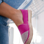 Espadryle z cyrkoniami Madam Velo fuksja