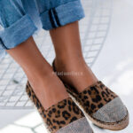 Espadryle z cyrkoniami Madam Velo w panterkę