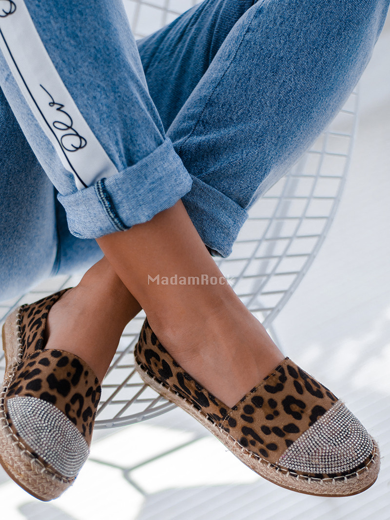 Espadryle z cyrkoniami Madam Velo w panterkę Espadryle z cyrkoniami Madam Velo w panterkę