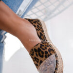 Espadryle z cyrkoniami Madam Velo w panterkę