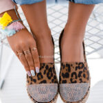 Espadryle z cyrkoniami Madam Velo w panterkę