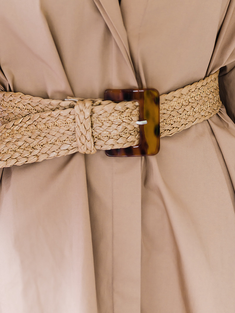 Pasek pleciony szeroki c. beżowy Pasek pleciony szeroki c. beżowy