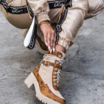 Botki skórzane Madam Dessero beżowe