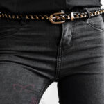 Pasek pleciony łańcuch Demetri Slim złoty