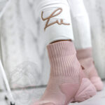 Botki skarpety Madam Beters pudrowe