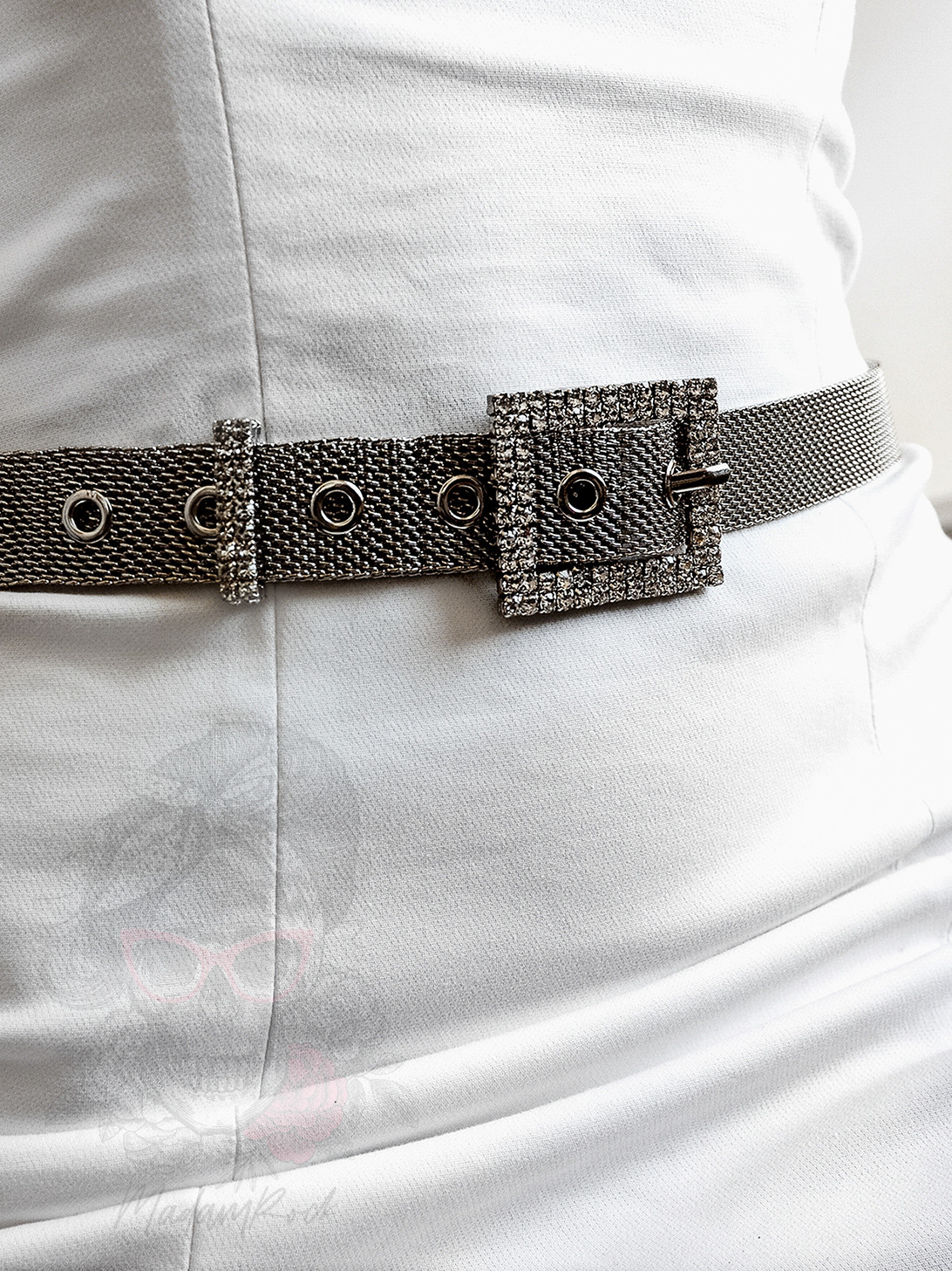 Pasek ozdobny Barco srebrny