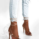 Sandały szpilki Hasty Rock beżowe