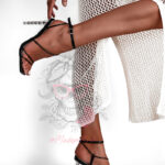 Sandały na szpilce Rock Balls czarne