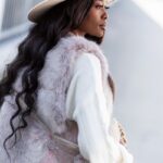 Kamizelka futrzana Luxury cappuccino