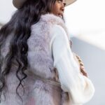 Kamizelka futrzana Luxury cappuccino