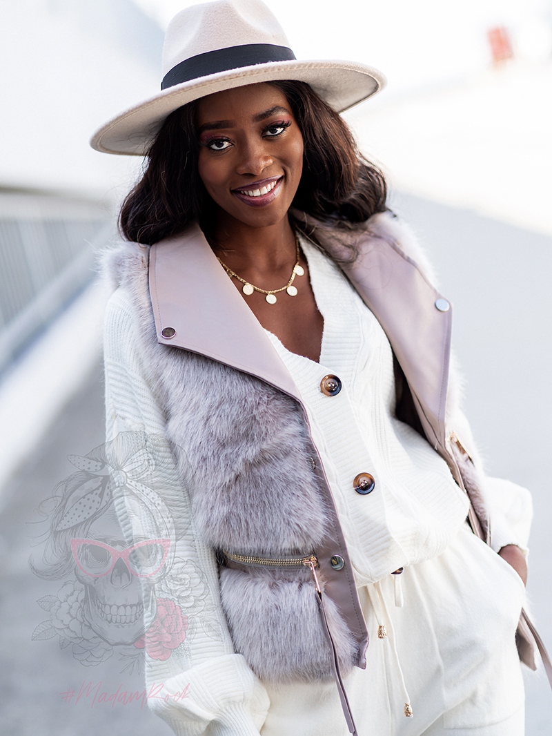 Kamizelka futrzana Luxury cappuccino