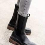 Botki Madam Contrast brown czarne