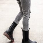 Botki Madam Contrast brown czarne