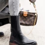 Botki Madam Contrast brown czarne