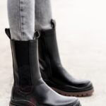 Botki Madam Contrast brown czarne