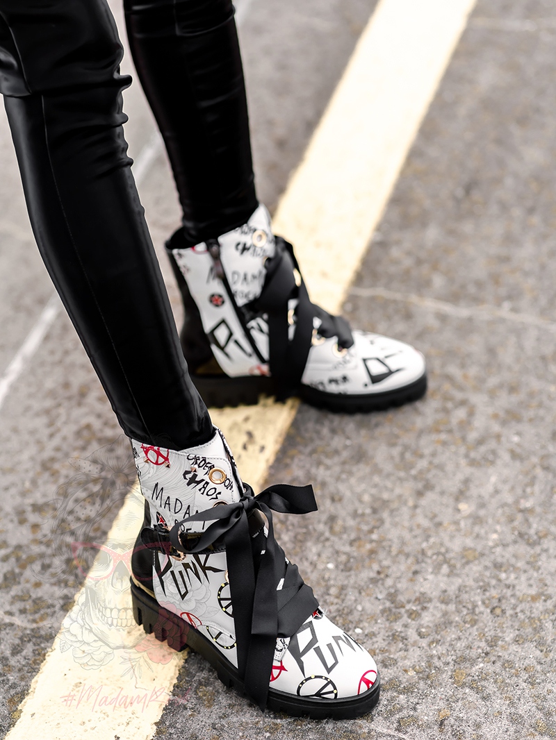 Workery logowane Rock Chaos białe