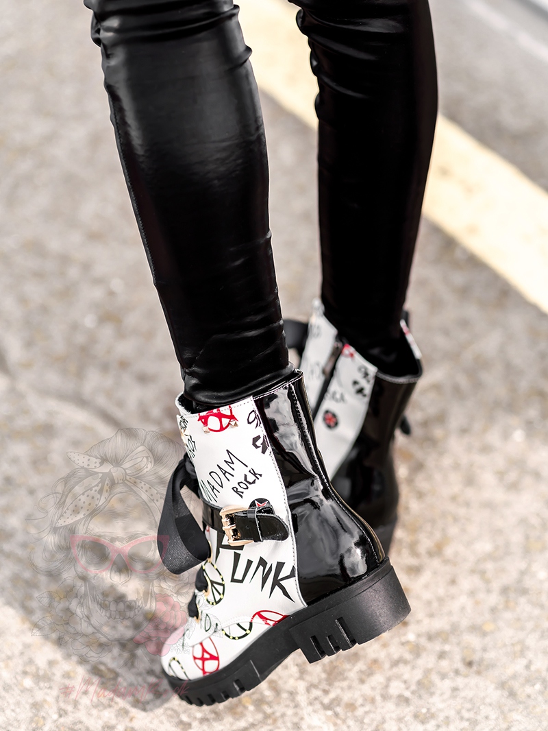 Workery logowane Rock Chaos białe