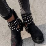 Botki z wycięciami Madam Canana czarne