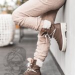 Trapery z futerkiem Madam Longo brązowe