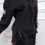 Komplet prążkowany Laki Overmode czarny