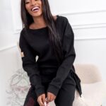 Komplet prążkowany Laki Overmode czarny