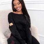 Komplet prążkowany Laki Overmode czarny