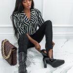 -WYPRZEDANE-Spodnie dopasowane Elegant czarne