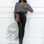 -WYPRZEDANE-Spodnie dopasowane Elegant czarne